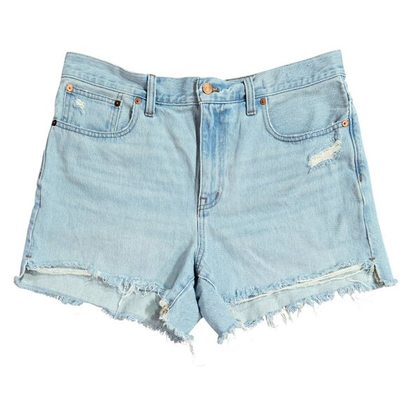 Madewell Relaxed Mid Length Denim Shorts Wengler Wash Step Hem Edition NO714 - Picture 1 of 9